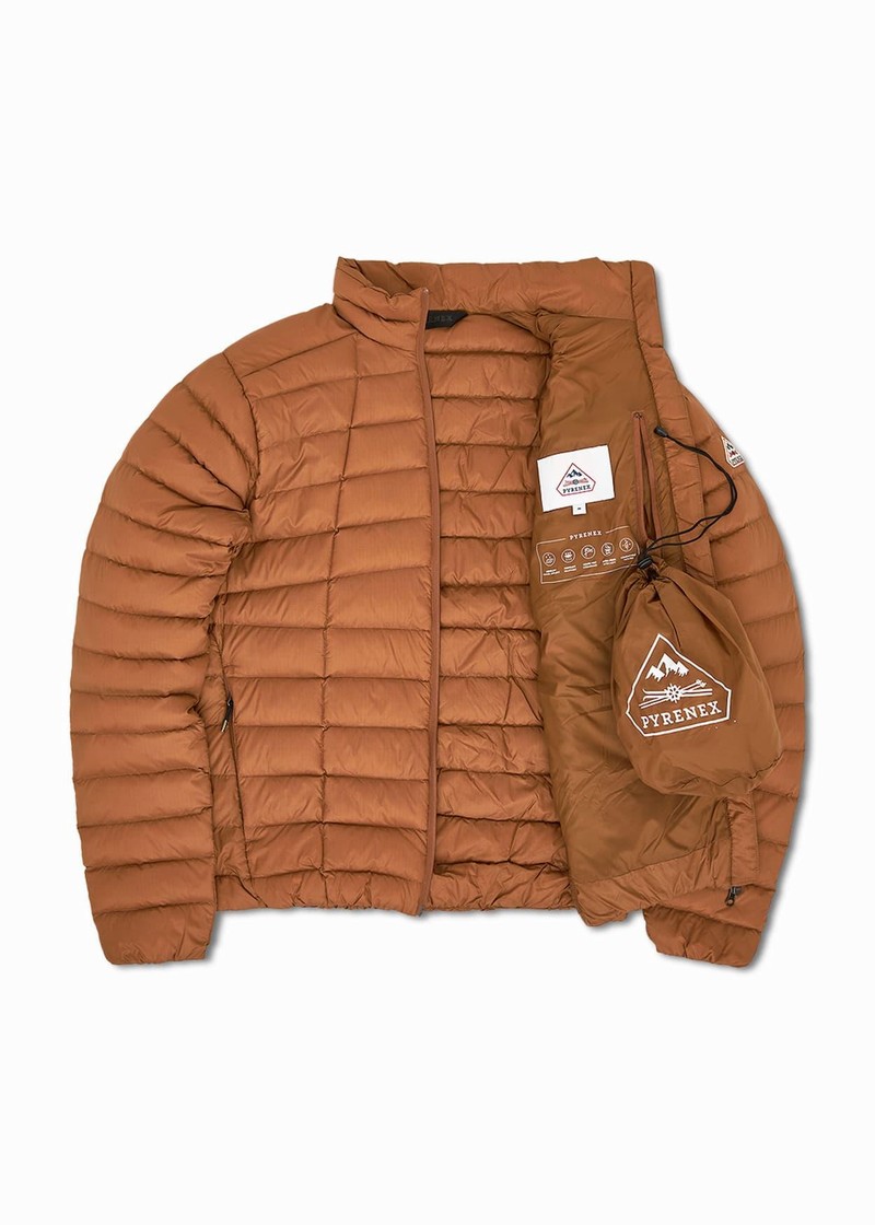 Men Pyrenex Zenith Sc Lighweight And Packable Down Jackets Brown | HAH485H0095