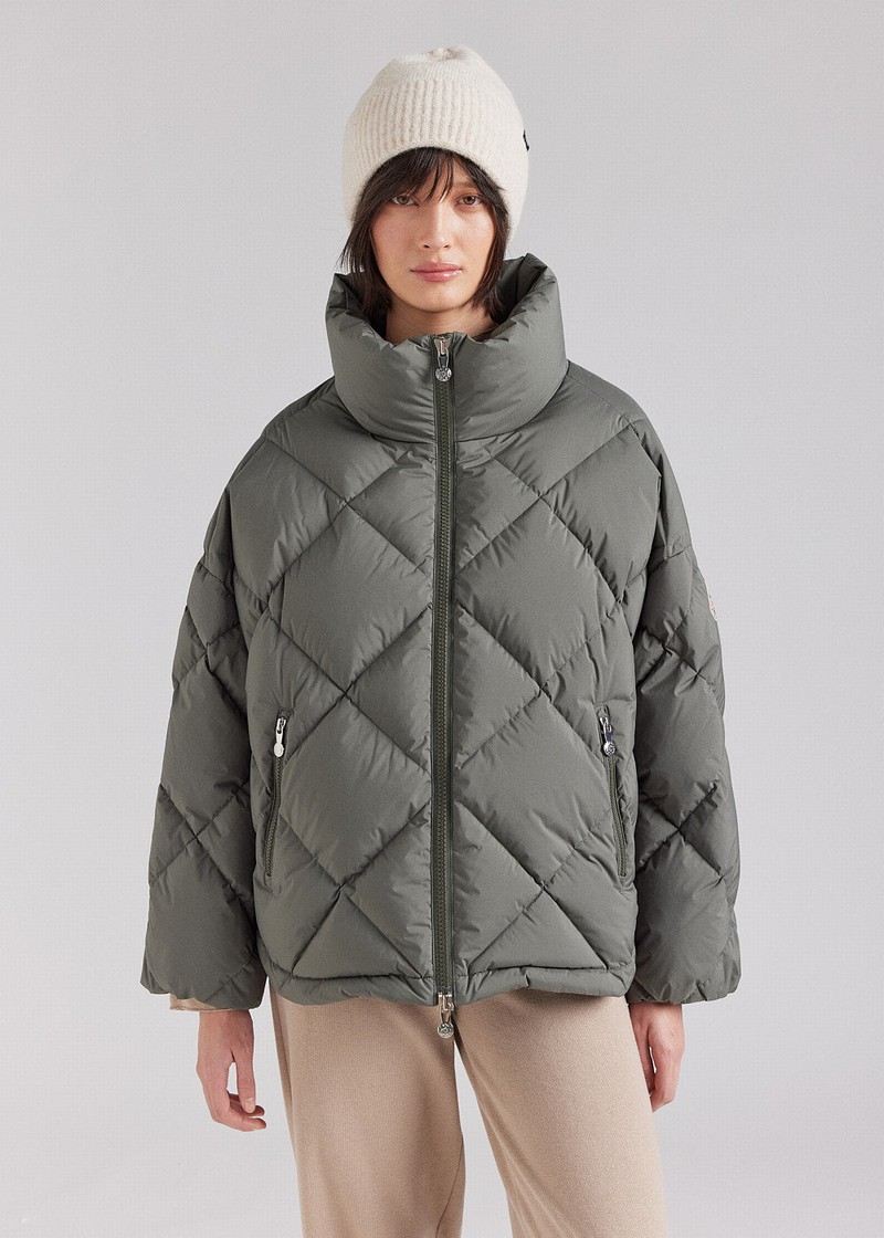 Women Pyrenex Adele Oversize Down Jackets Green | HRR188R7785