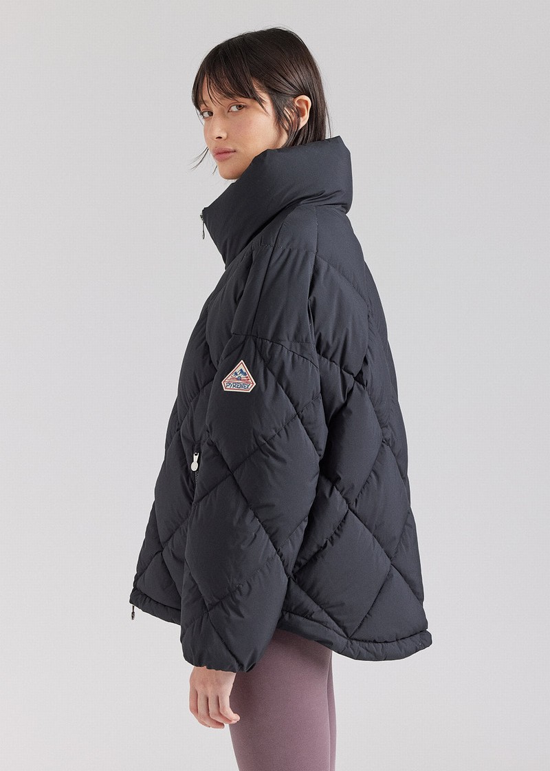 Women Pyrenex Adele Oversize Down Jackets Black | HUT208T8025