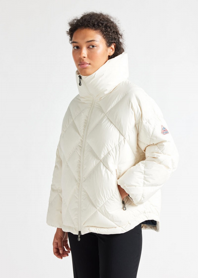 Women Pyrenex Adele Oversize Down Jackets White | HTY928Y5713