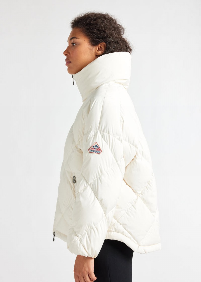 Women Pyrenex Adele Oversize Down Jackets White | HTY928Y5713