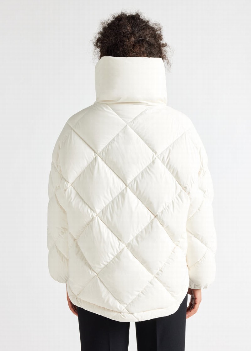 Women Pyrenex Adele Oversize Down Jackets White | HTY928Y5713