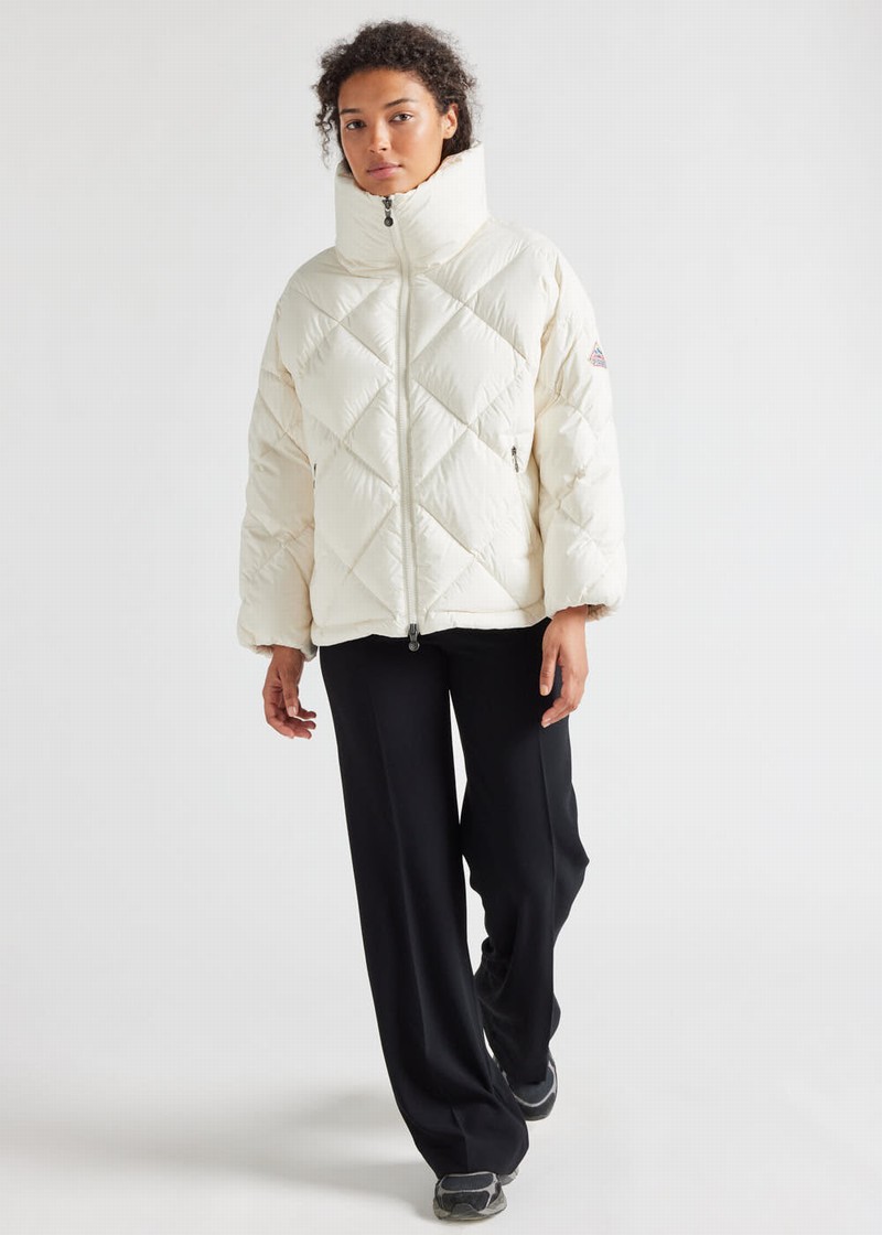 Women Pyrenex Adele Oversize Down Jackets White | HTY928Y5713