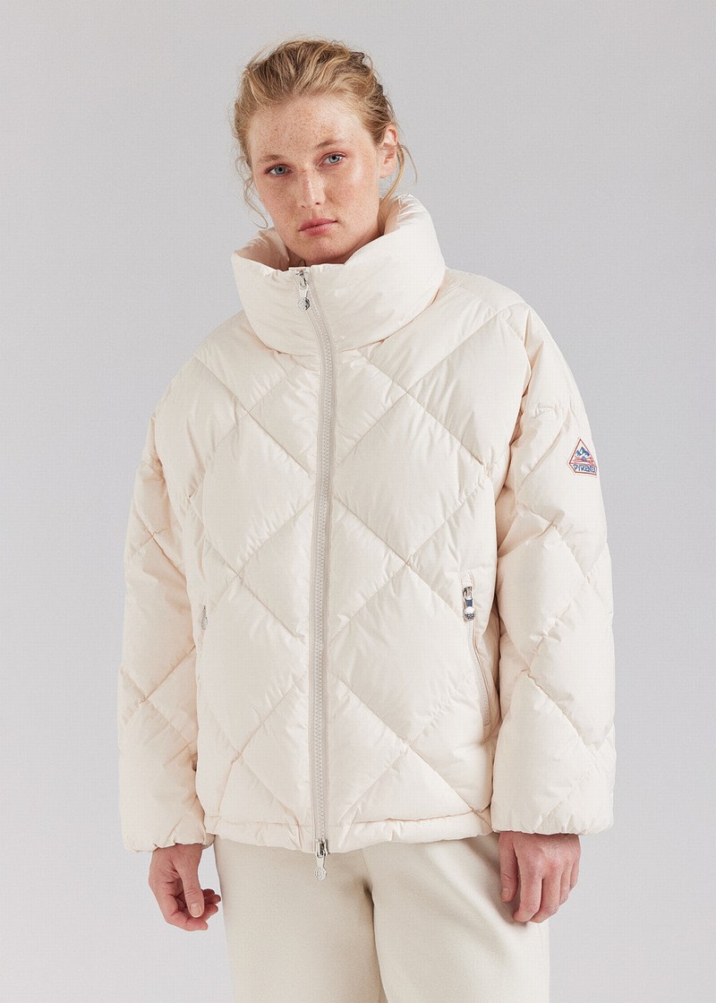 Women Pyrenex Adele Oversized Down Jackets White | HXZ387Z5475