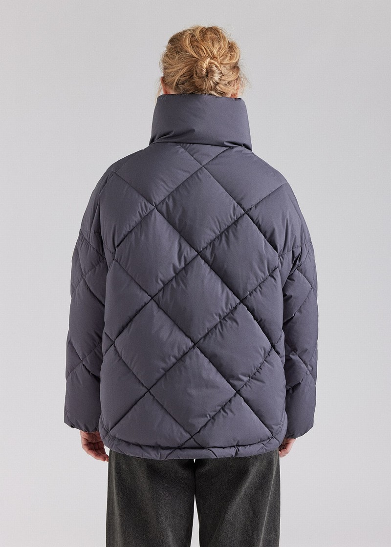 Women Pyrenex Adele Oversized Down Jackets Grey | HPI549I0400