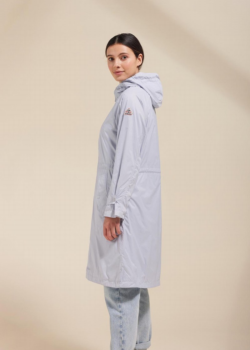 Women Pyrenex Ariane Long Windbreaker Grey | HQN686N1513