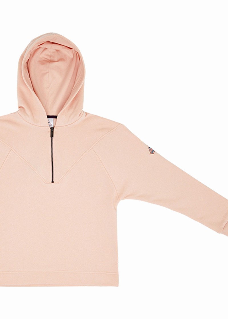 Women Pyrenex Bianca Hoodie In Organic Cotton Hoodie Coral | HCN338N6159