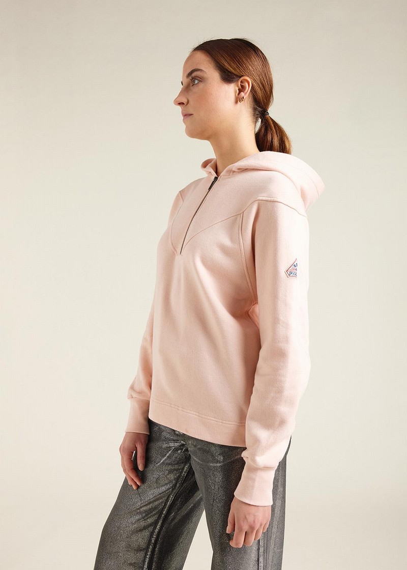 Women Pyrenex Bianca Hoodie In Organic Cotton Hoodie Coral | HCN338N6159