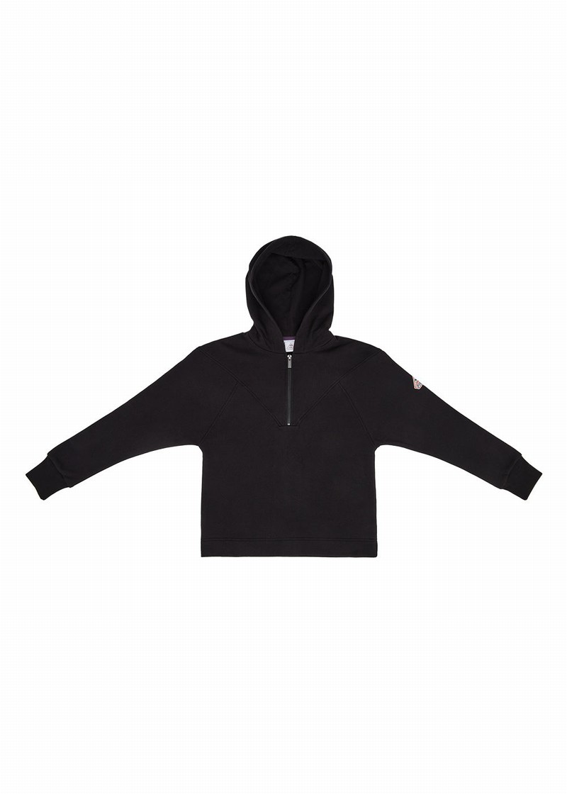 Women Pyrenex Bianca Hoodie In Organic Cotton Hoodie Black | HEX869X4877