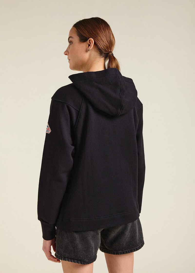 Women Pyrenex Bianca Hoodie In Organic Cotton Hoodie Black | HEX869X4877