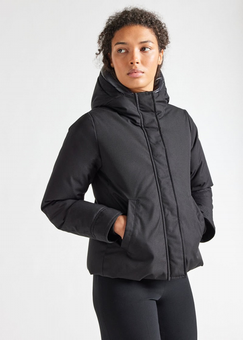 Women Pyrenex Charlotte Short Down Jackets Black | HMR588R8011