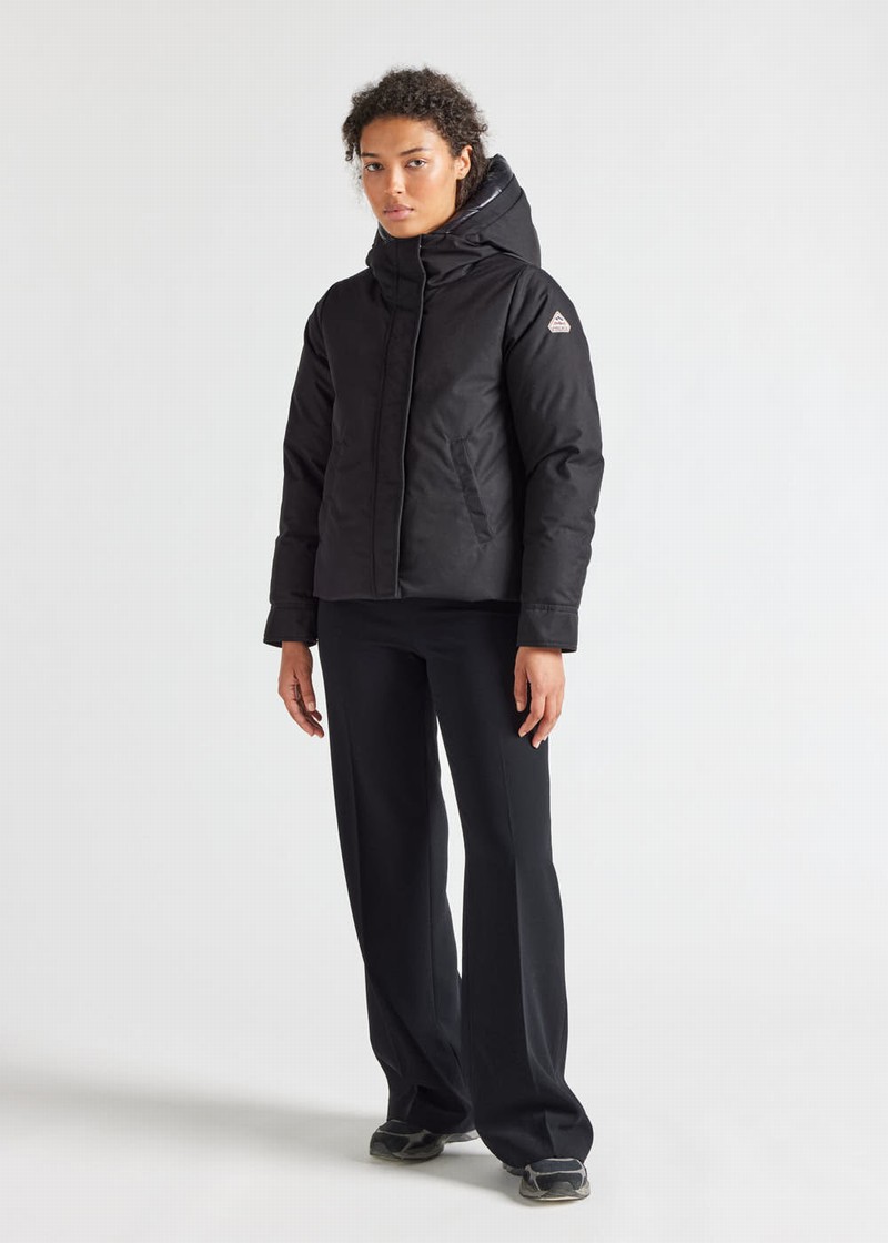 Women Pyrenex Charlotte Short Down Jackets Black | HMR588R8011