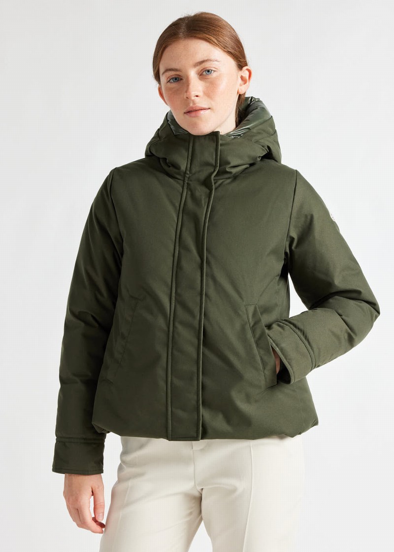 Women Pyrenex Charlotte Short Down Jackets Green | HWR840R9517