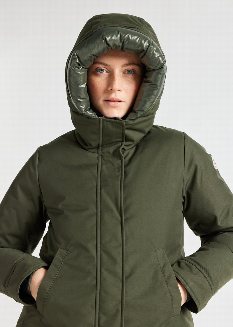 Women Pyrenex Charlotte Short Down Jackets Green | HWR840R9517