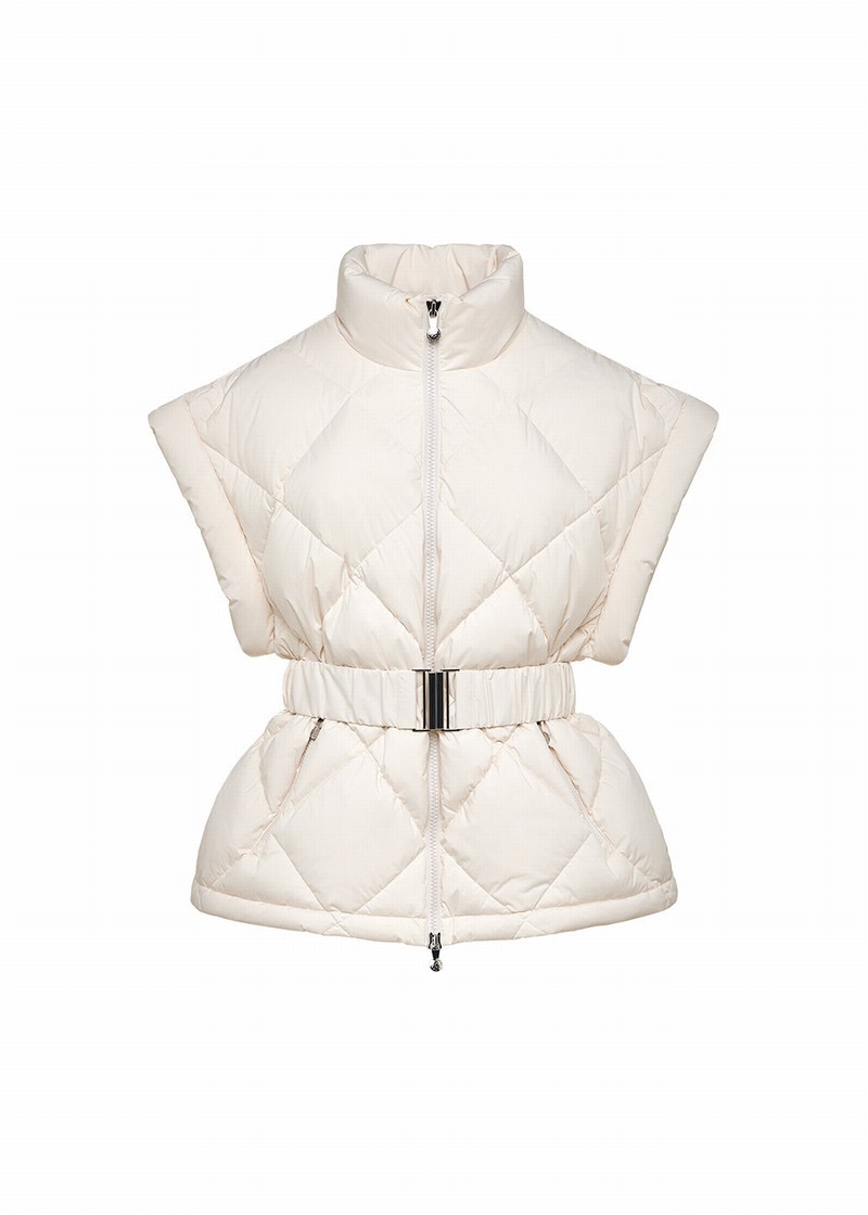 Women Pyrenex Diana Sleeveless Down Jackets White | HJO541O4848