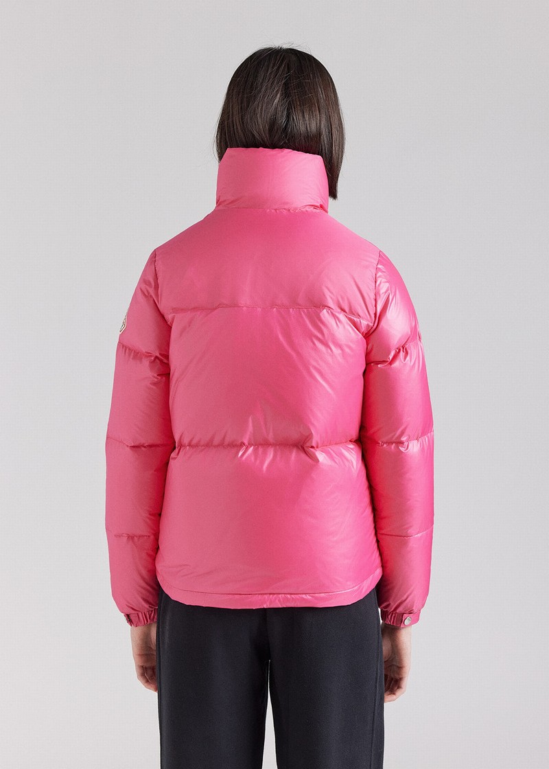 Women Pyrenex Goldin Rose Short Shiny Down Jackets Pink | HAK495K7823