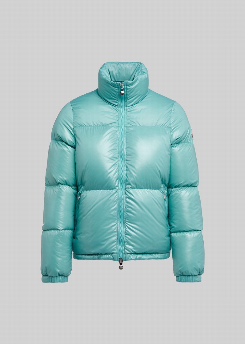 Women Pyrenex Goldin Short And Shiny Down Jackets Blue | HFV905V1695