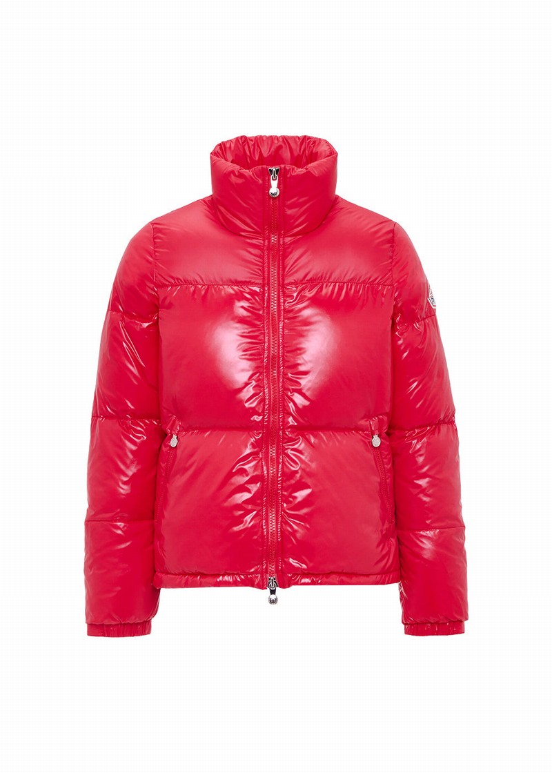 Women Pyrenex Goldin Short And Shiny Down Jackets Red | HNX335X2632