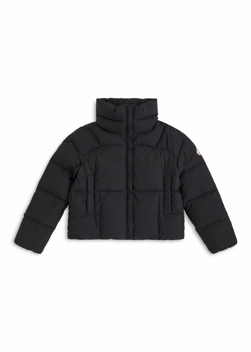 Women Pyrenex Harmonie Crop Short Down Jackets Black | HDD288D8439