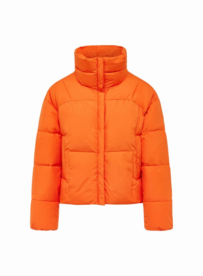 Women Pyrenex Harmonie Crop Short Down Jackets Orange | HZA127A2134