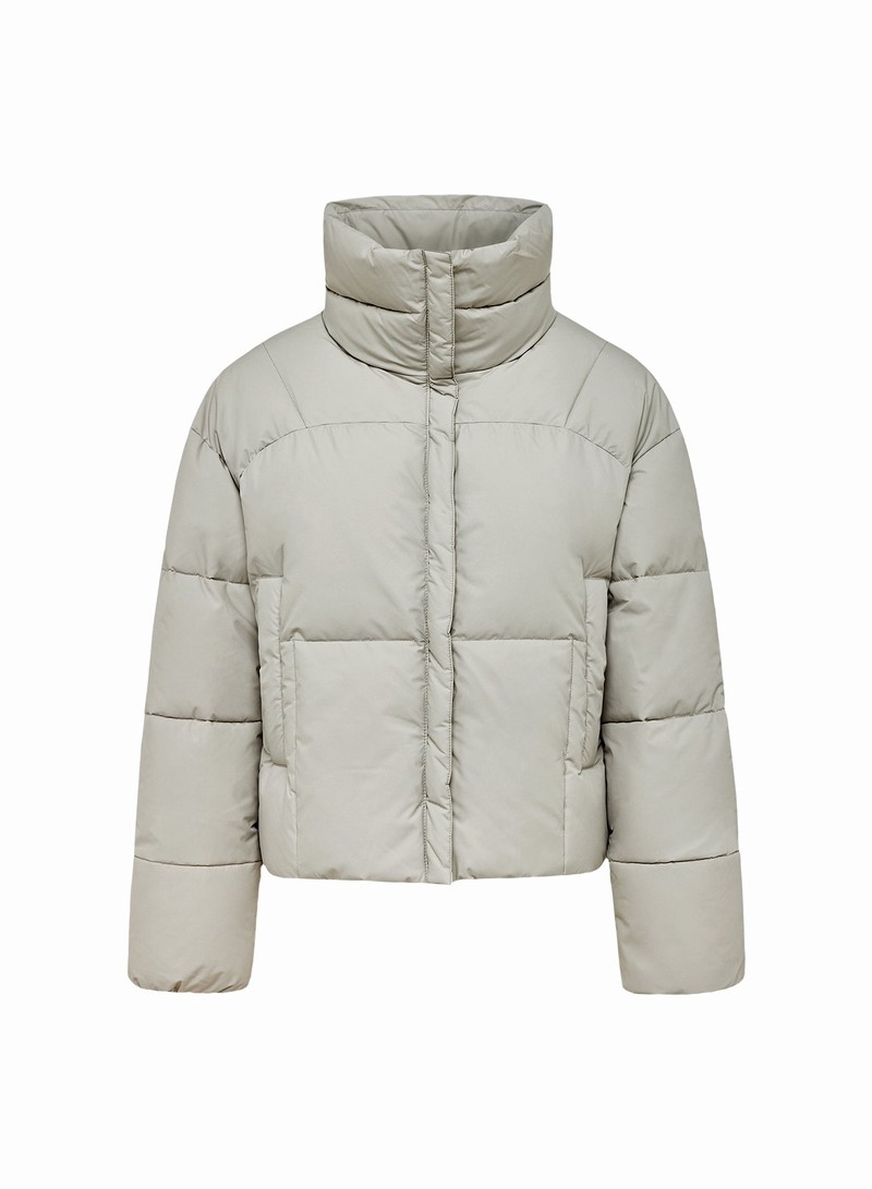 Women Pyrenex Harmonie Crop Willow Short Down Jackets Grey | HDO327O9676