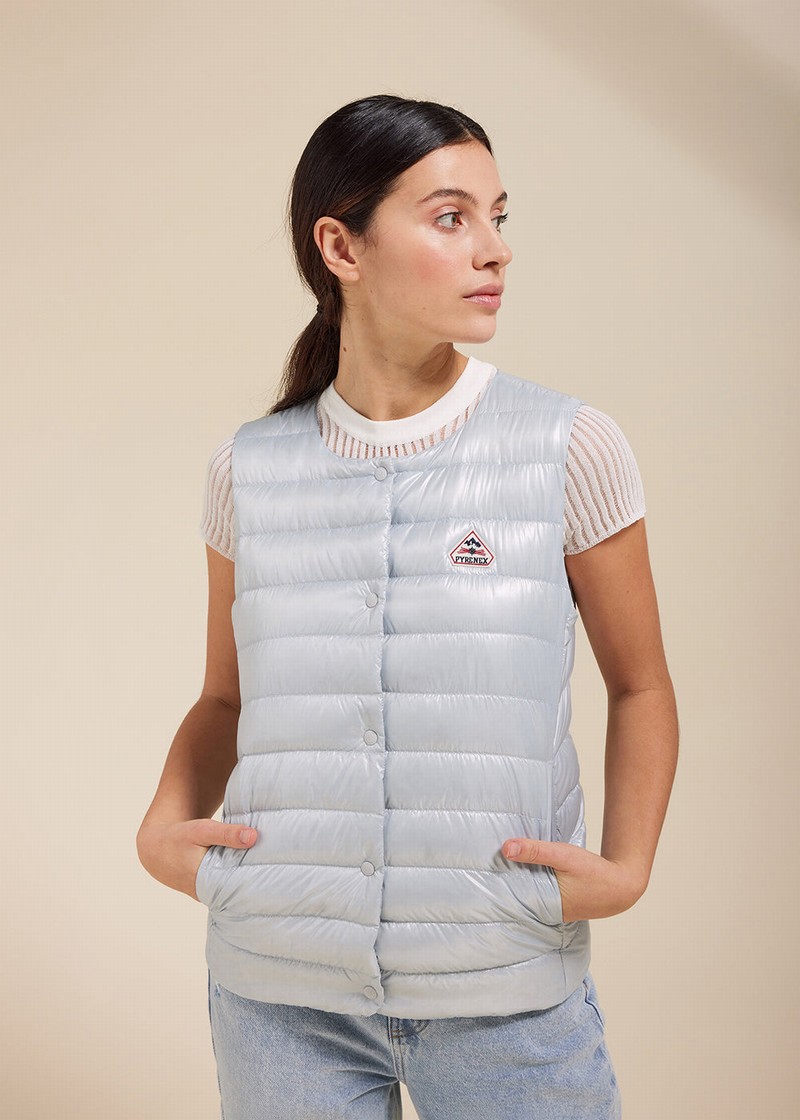 Women Pyrenex Ilaria Down Vest Grey | HRE879E4498