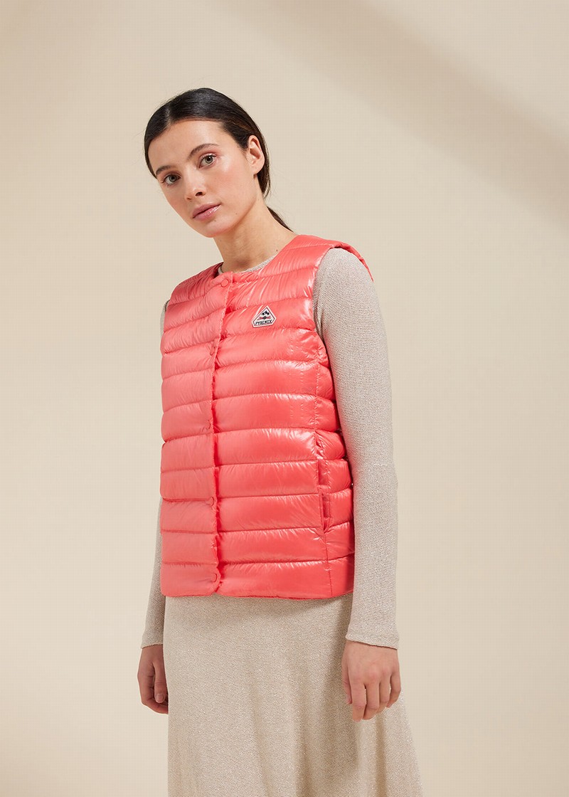 Women Pyrenex Ilaria Down Vest Red | HUY263Y6106