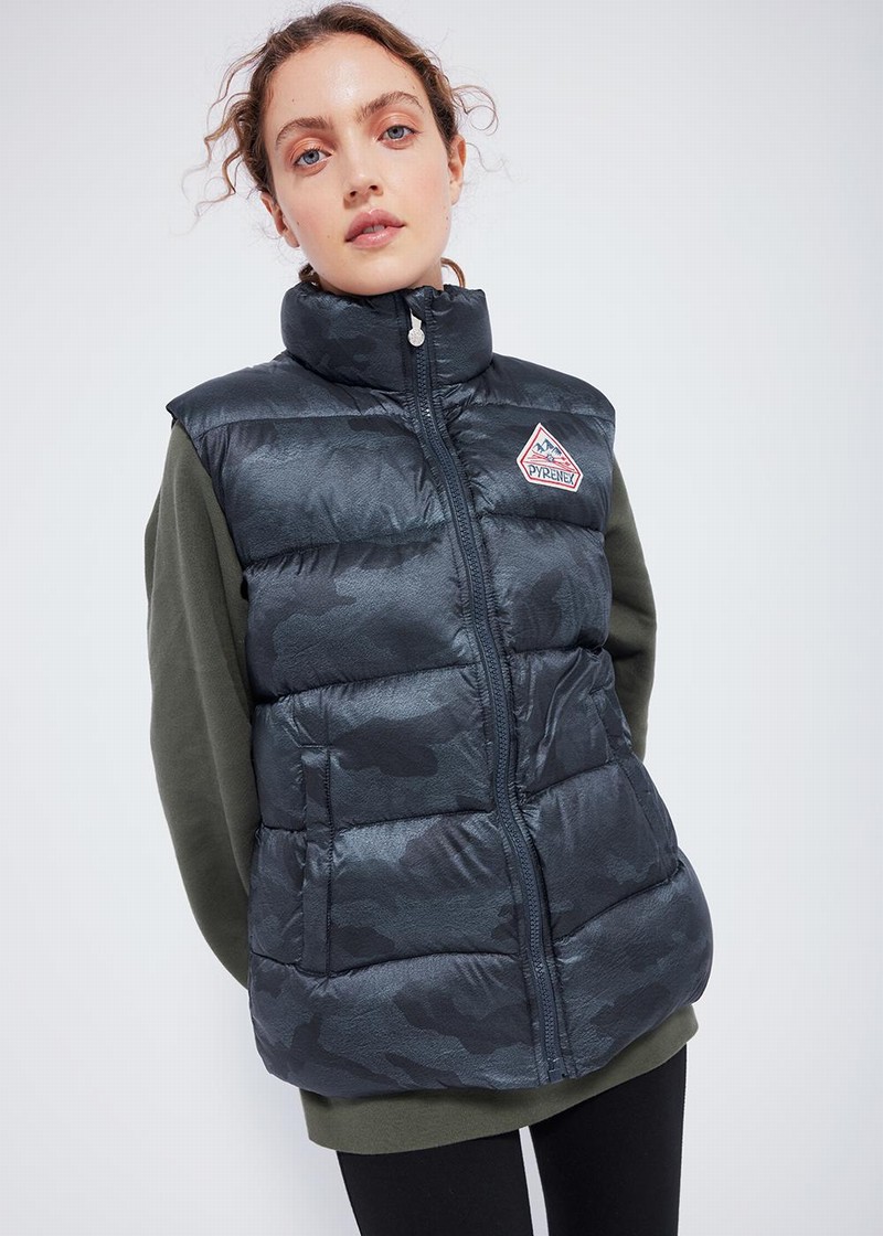 Women Pyrenex John Down Vest Black | HPB404B4545