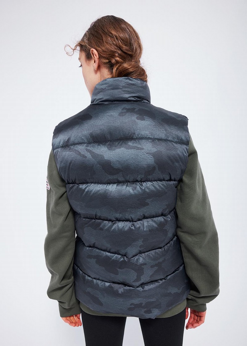 Women Pyrenex John Down Vest Black | HPB404B4545