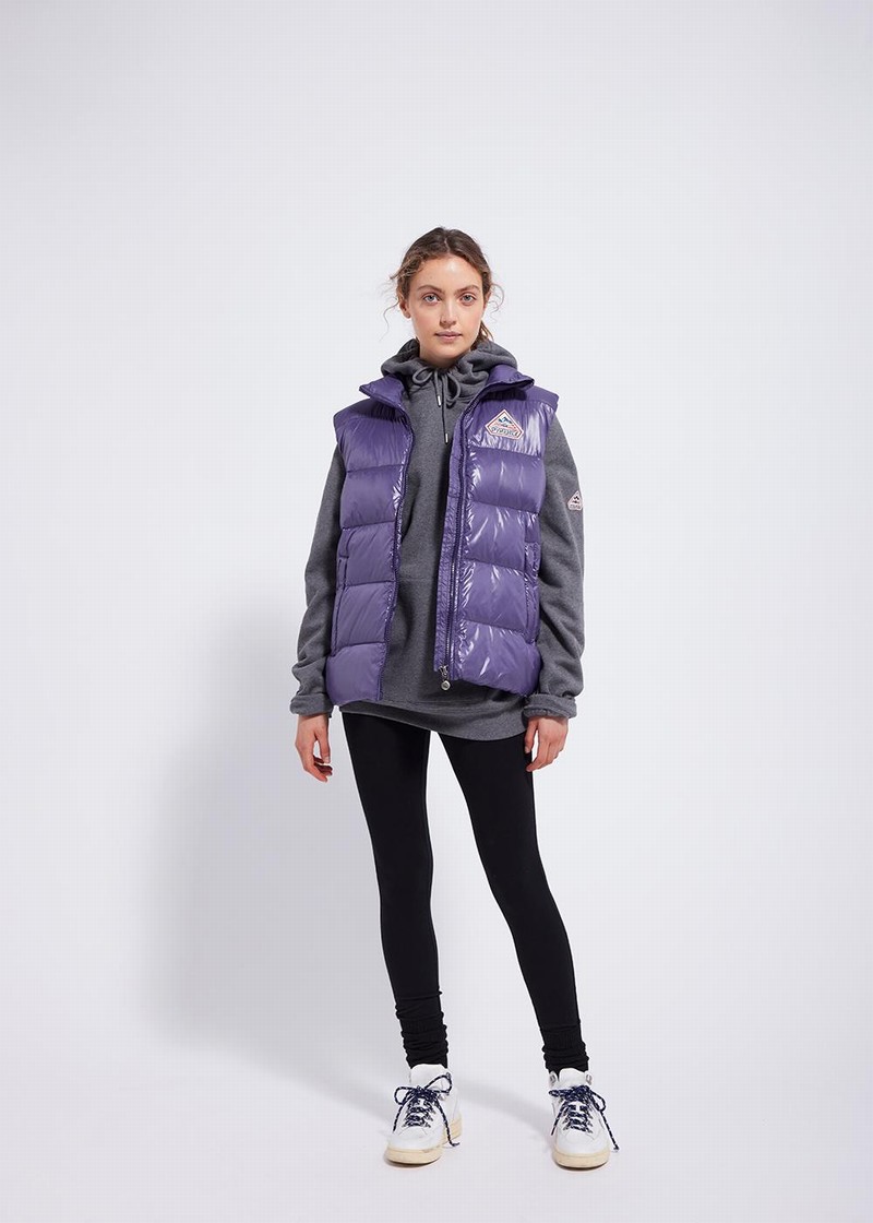 Women Pyrenex John Sleeveless Down Vest Purple | HIE359E4625