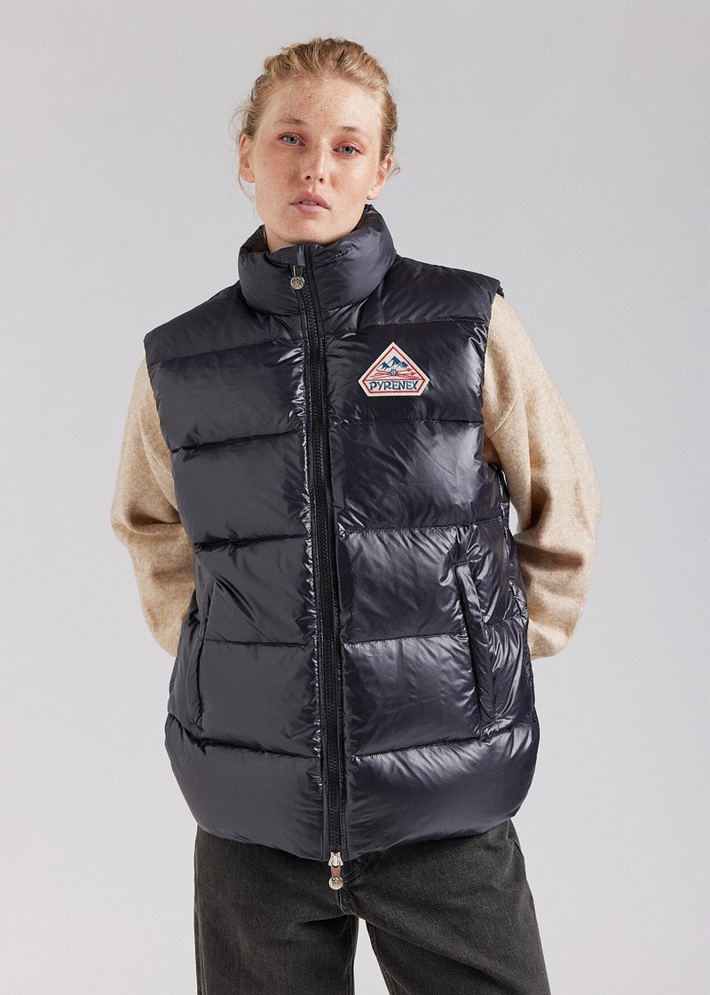 Women Pyrenex John Sleeveless Down Vest Black | HDE469E9419