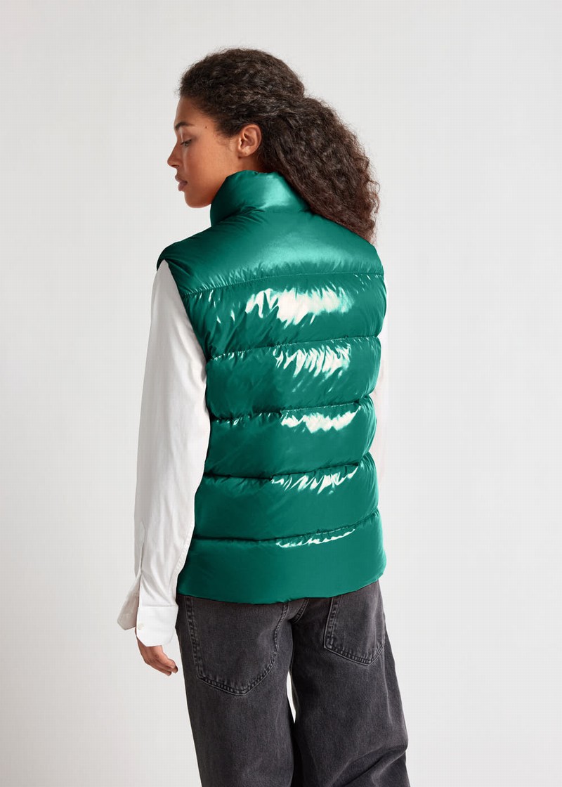 Women Pyrenex John Sleeveless Down Vest Green | HEV143V9289