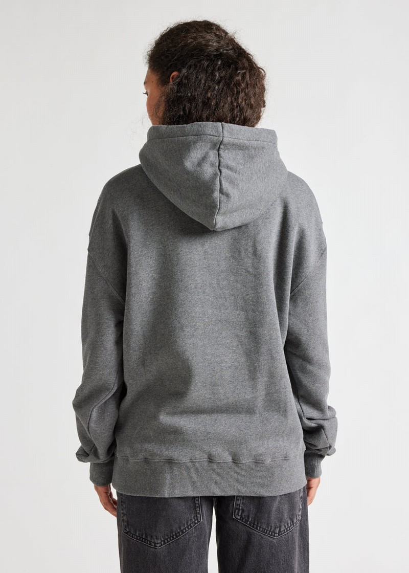 Women Pyrenex Journey In Organic Cotton Ardesia Marl Hoodie Grey | HLO909O8065