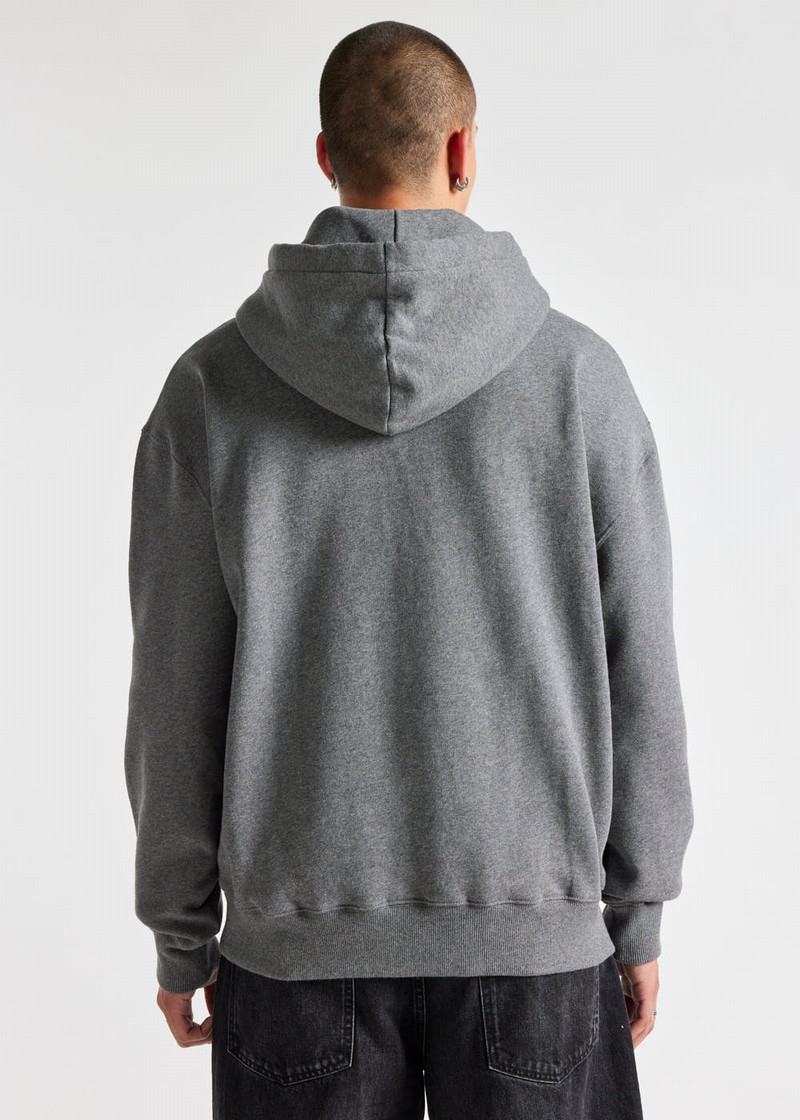 Women Pyrenex Journey In Organic Cotton Ardesia Marl Hoodie Grey | HLO909O8065