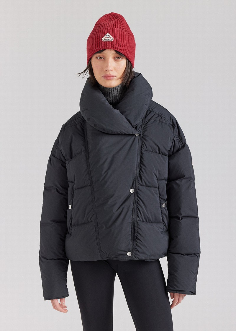 Women Pyrenex Judith Down Jackets Black | HTD626D8333