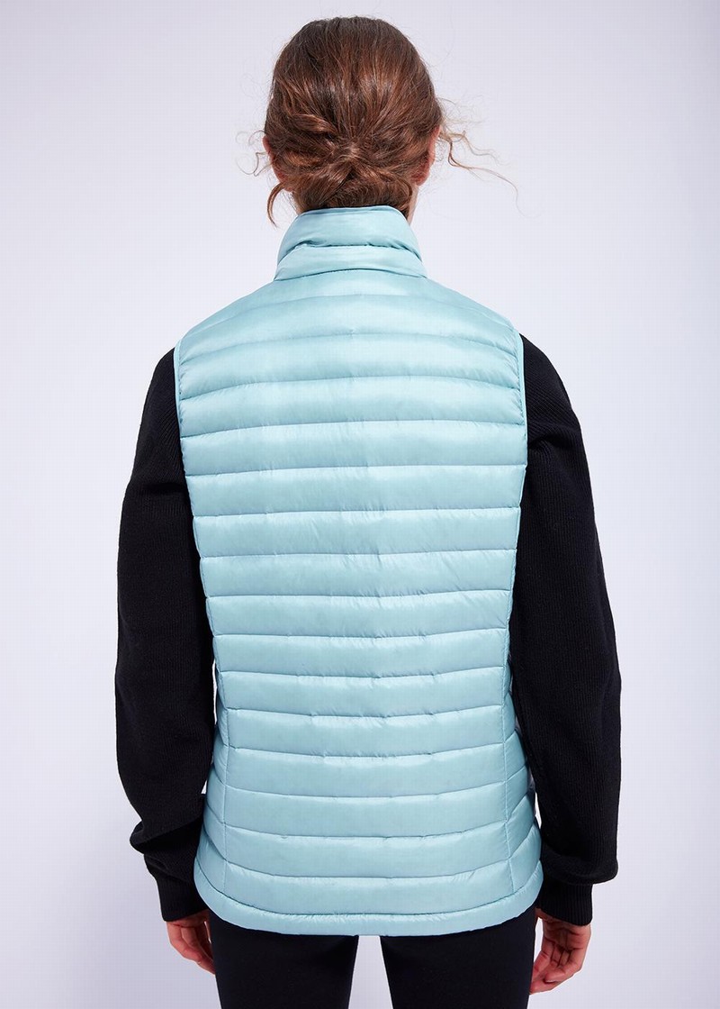 Women Pyrenex Masha Light Down Vest Blue | HRH775H0809