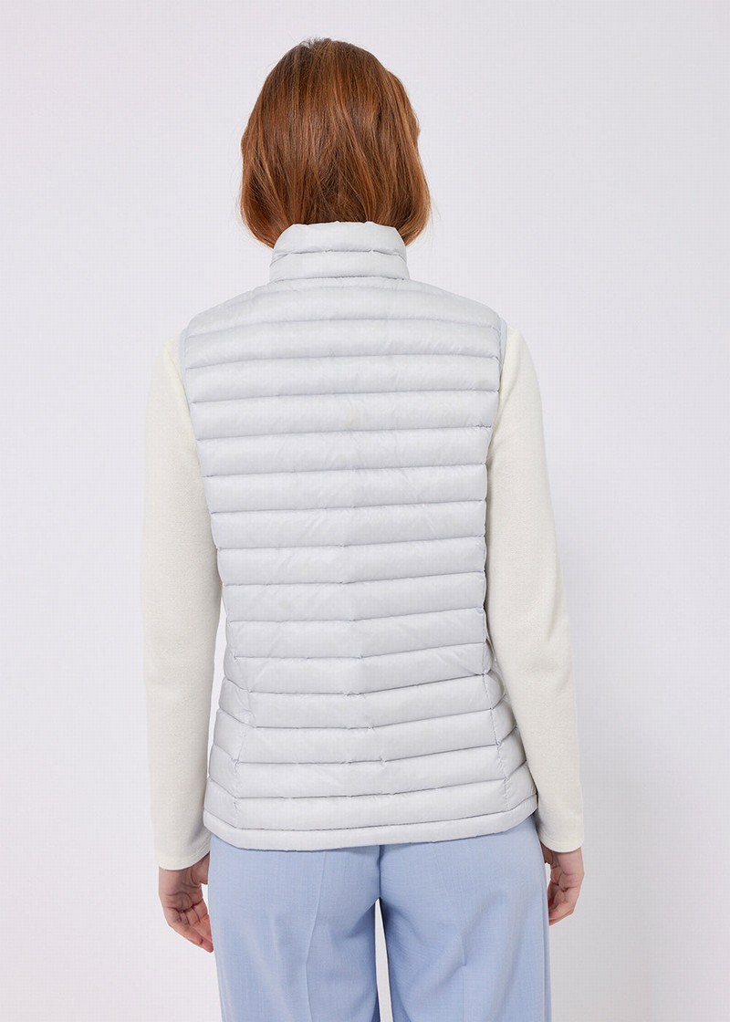 Women Pyrenex Masha Light Down Vest Grey | HZF294F1755