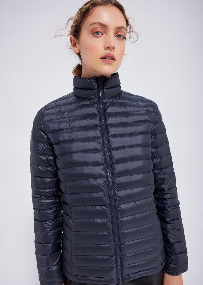 Women Pyrenex Masha Sc Light Down Jackets Navy | HQJ380J7962