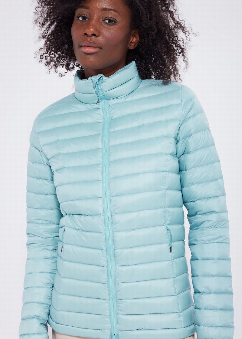 Women Pyrenex Masha Sc Light Down Jackets Blue | HES504S3602