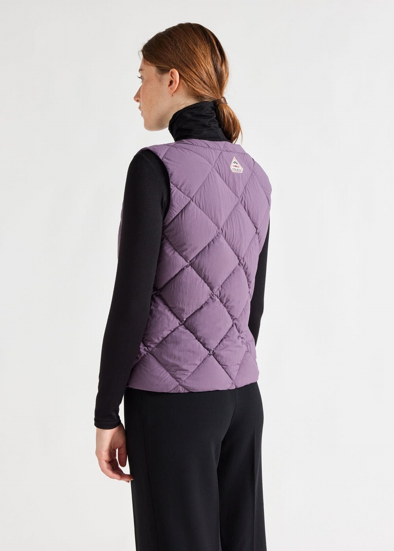 Women Pyrenex Nacre Lightweight Down Vest Purple | HEC743C9791