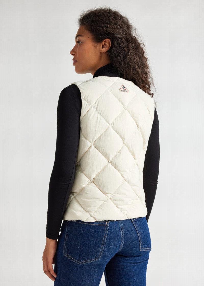 Women Pyrenex Nacre Lightweight Down Vest White | HXL635L3712