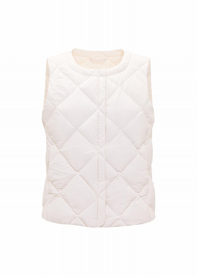 Women Pyrenex Nacre Lightweight Down Vest White | HXL635L3712