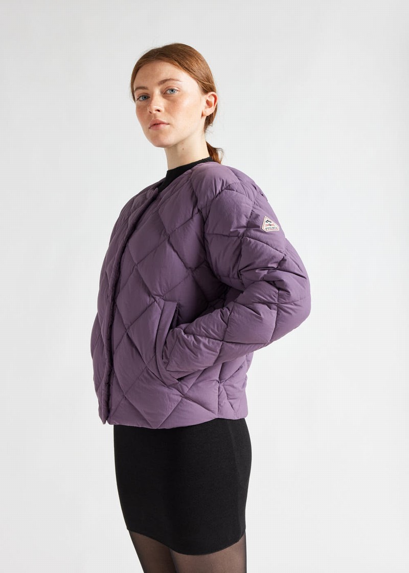 Women Pyrenex Nacre Lighweight Down Jackets Purple | HSI299I3711