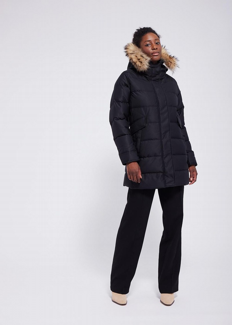 Women Pyrenex Parka Matelassée Grenoble Parka Black | HFS579S0901