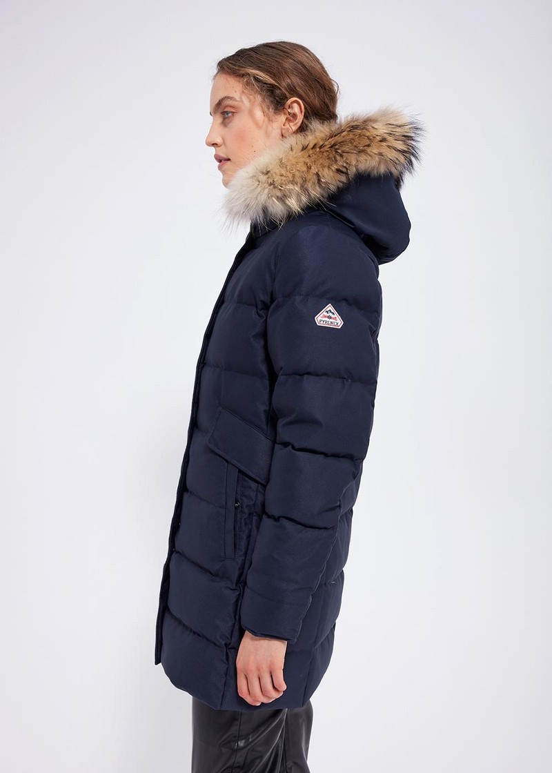 Women Pyrenex Parka Matelassée Grenoble Parka Navy | HMP469P3044