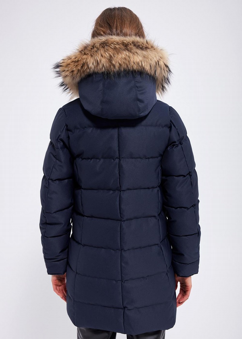 Women Pyrenex Parka Matelassée Grenoble Parka Navy | HMP469P3044