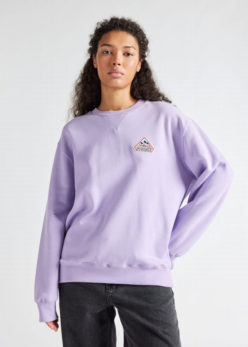 Women Pyrenex Phase Sweater In Organic Cotton Sweaters Lavender | HFX007X6067