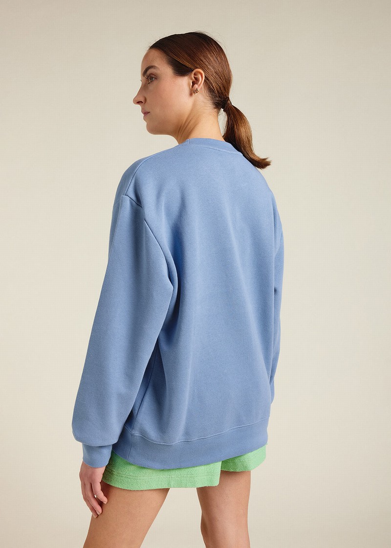 Women Pyrenex Phase Sweater In Organic Cotton Sweaters Blue | HFW183W6968