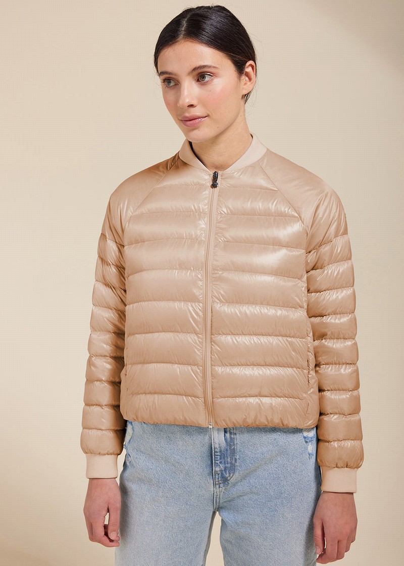 Women Pyrenex Rosalie Light Down Jackets Beige | HLT590T3771