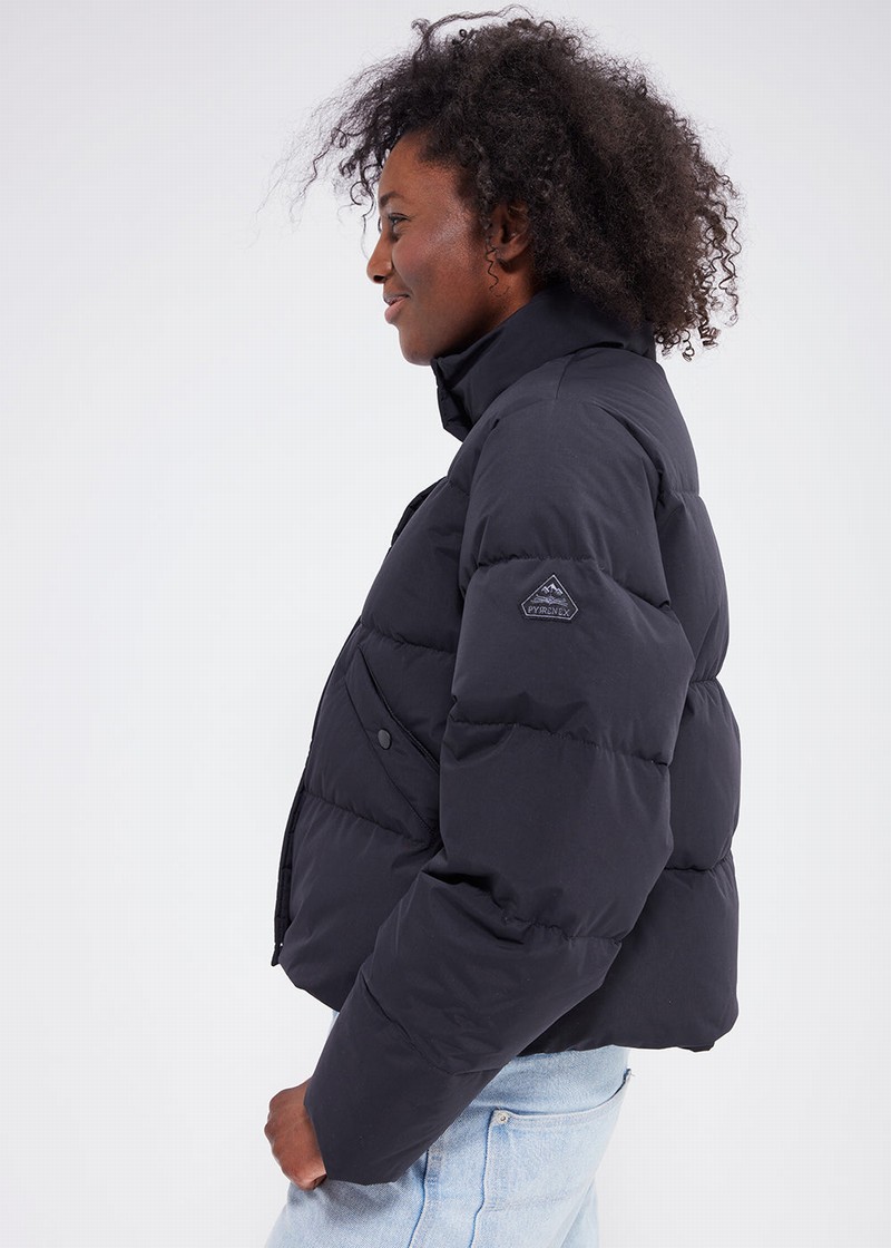 Women Pyrenex Roseanna Lodge Down Jackets Black | HQP698P0795